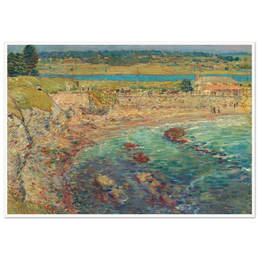 Bailey’s Beach, Newport, R.I. (1901) Art Print | Childe Hassam - Framed Poster - 30x40 cm / 12x16″ - Black frame