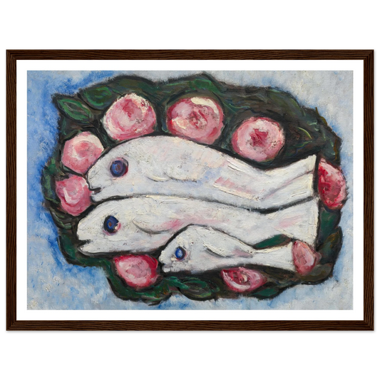 Banquet in Silence (1935 and 1936) Art Print | Marsden Hartley - Framed Poster - 30x40 cm / 12x16″ - Black frame