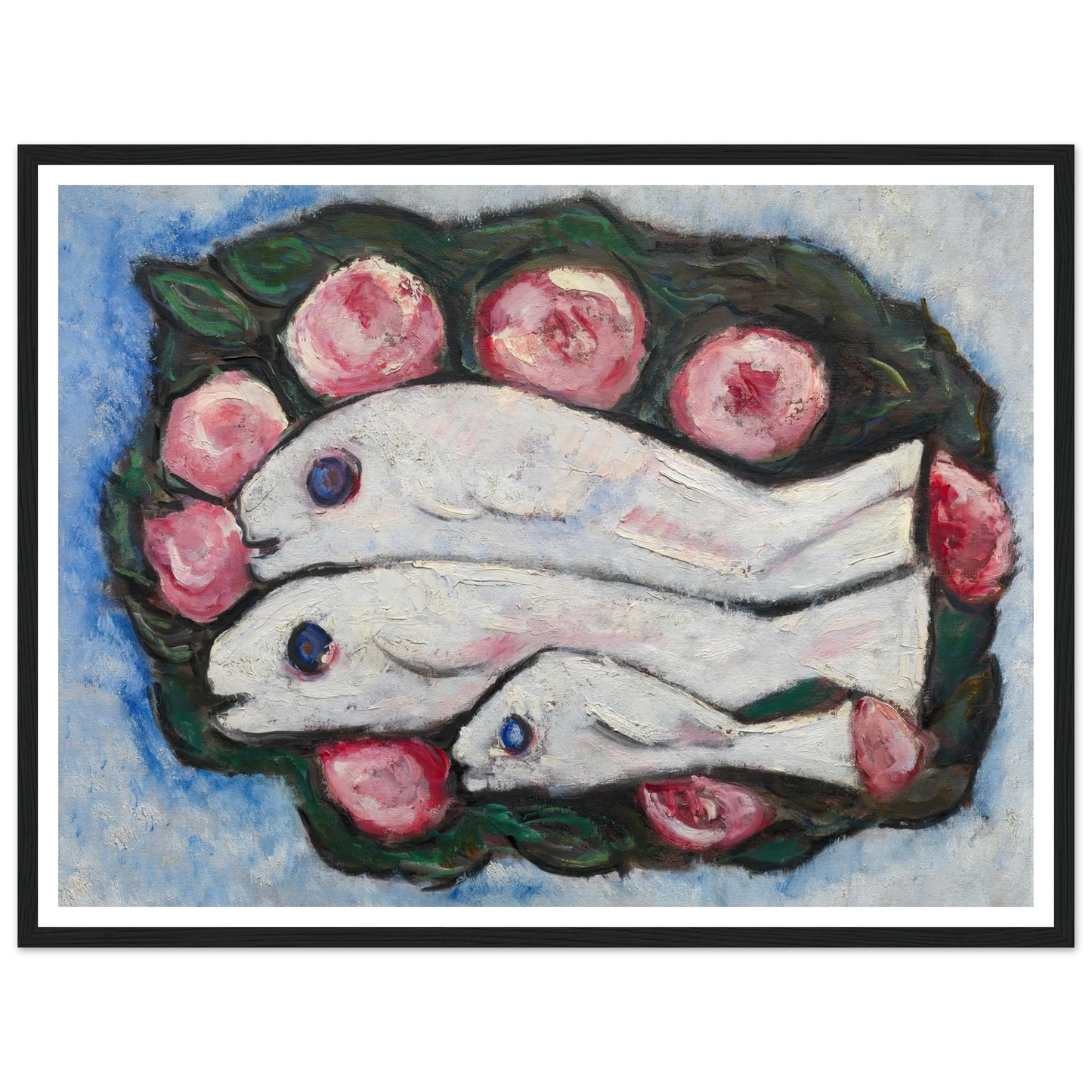 Banquet in Silence (1935 and 1936) Art Print | Marsden Hartley - Framed Poster - 30x40 cm / 12x16″ - Black frame