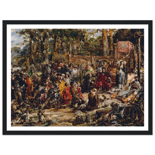 Baptism of Lithuania, from the series “History of Civilization in Poland” (1888) Art Print | Jan Matejko - Framed Poster - 30x40 cm / 12x16″ - Black frame