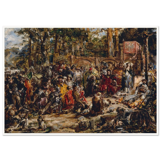 Baptism of Lithuania, from the series “History of Civilization in Poland” (1888) Art Print | Jan Matejko - Framed Poster - 30x40 cm / 12x16″ - Black frame