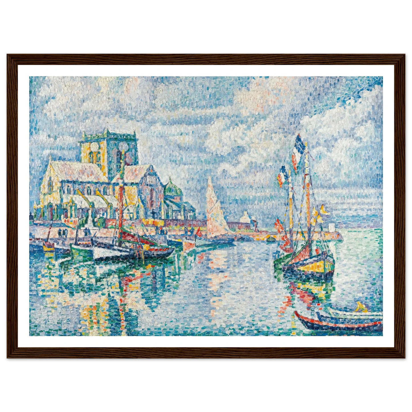 Barfleur (1931) Art Print | Paul Signac - Framed Poster - 30x40 cm / 12x16″ - Black frame
