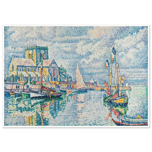 Barfleur (1931) Art Print | Paul Signac - Framed Poster - 30x40 cm / 12x16″ - Black frame