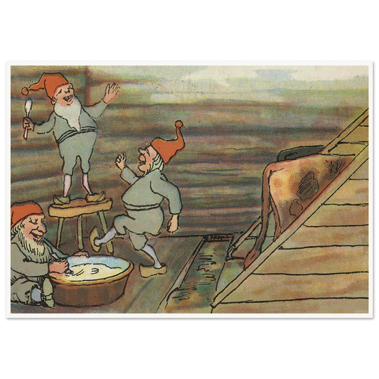 Barnyard Merriment And Feast - Framed Poster - 30x40 cm / 12x16″ - Black frame