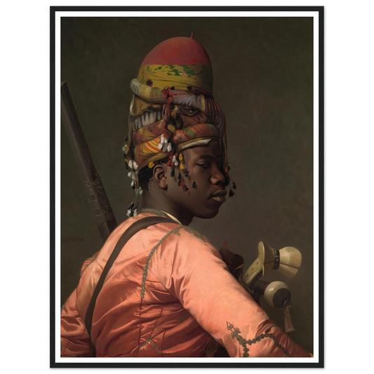 Bashi-Bazouk (1868) Art Print | Jean Leon Gerome - Framed Poster - 30x40 cm / 12x16″ - Black frame