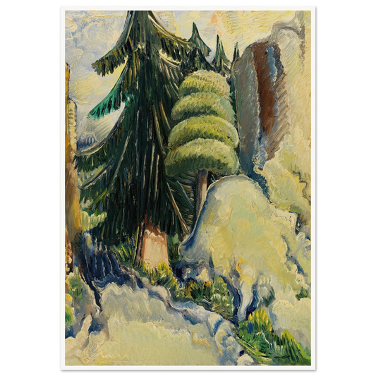 Baumlandschaft (1937) Art Print | Paul Kleinschmidt - Framed Poster - 30x40 cm / 12x16″ - Black frame