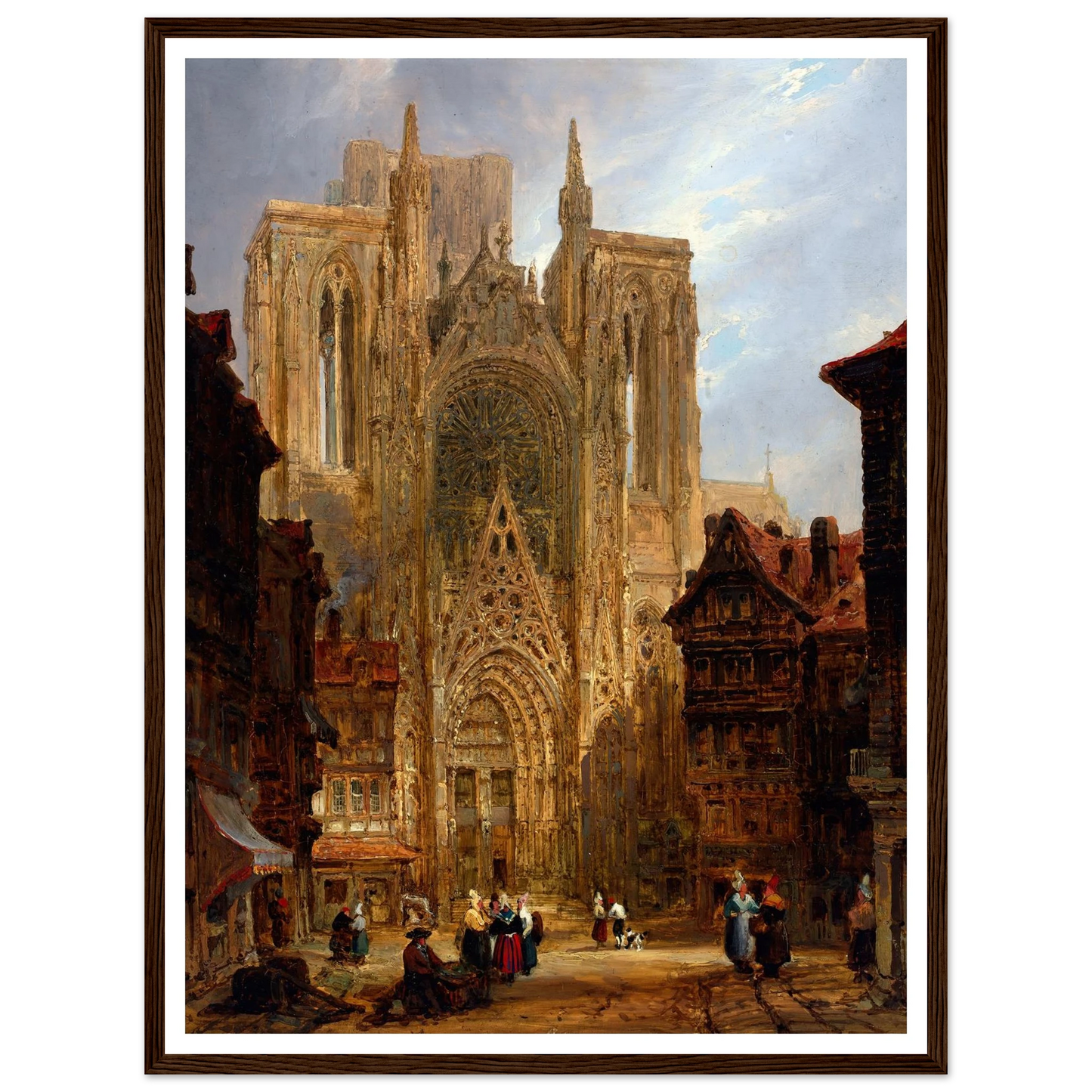 Rouen Cathedral (ca. 1796-1826) Art Print | David Roberts-Quipham Collections