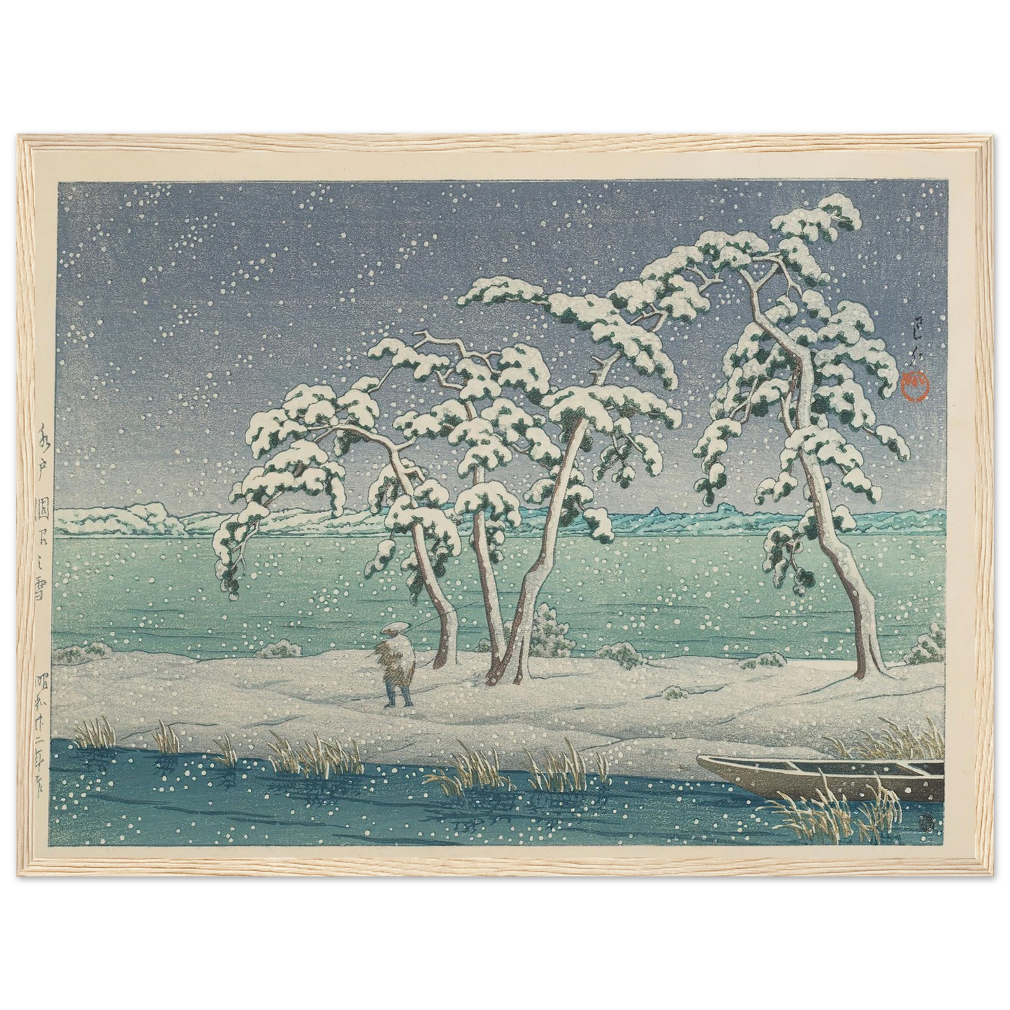 Mito Hinuma no yuki (Snow at Hinuma Swamp in Mito) (1947) Art Print | Kawase Hasui-Quipham Collections