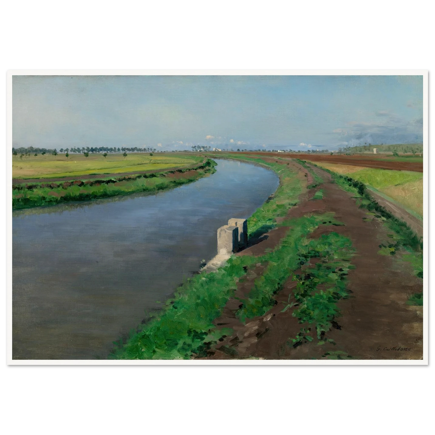 Banks of a Canal, near Naples (c.1872) Art Print | Gustave Caillebotte-Quipham Collections