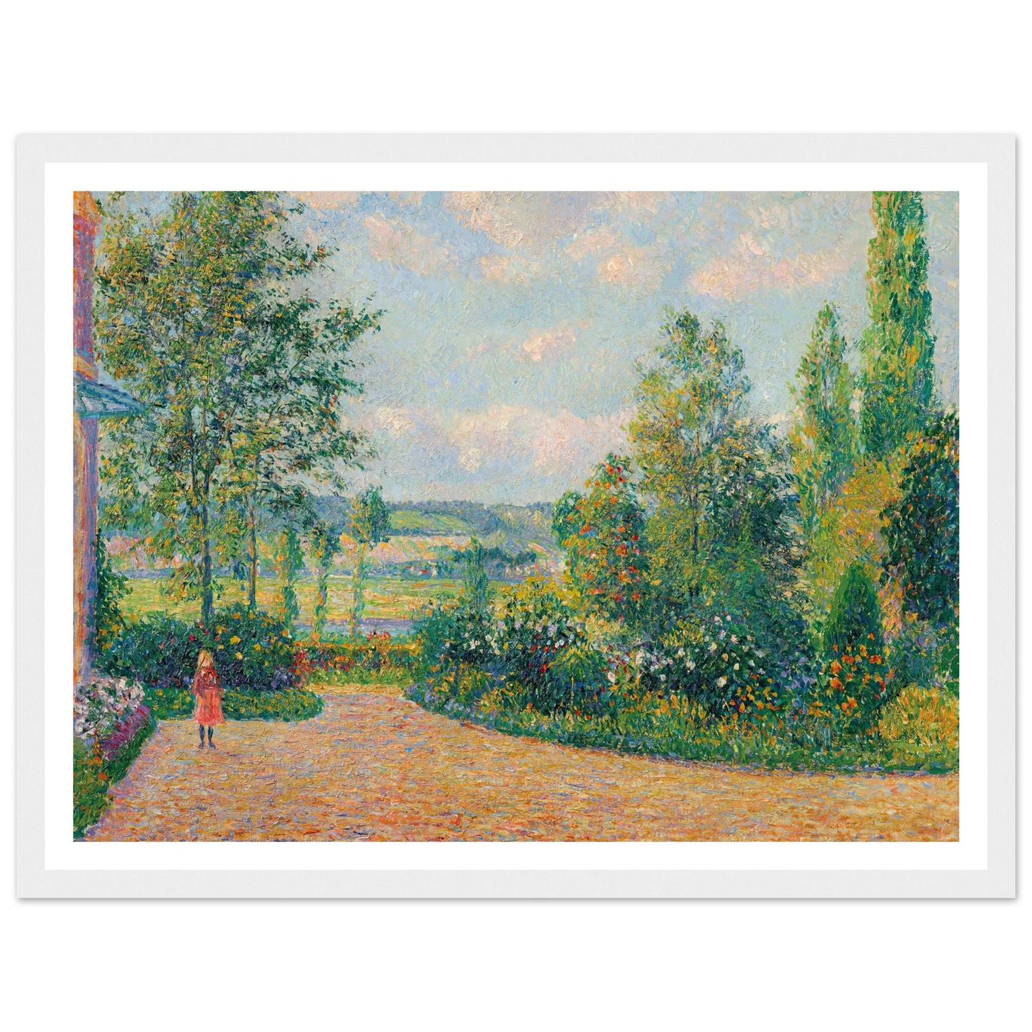 Le Jardin d’Octave Mirbeau, la terrasse, Les Damps (1892) Art Print | Camille Pissarro-Quipham Collections