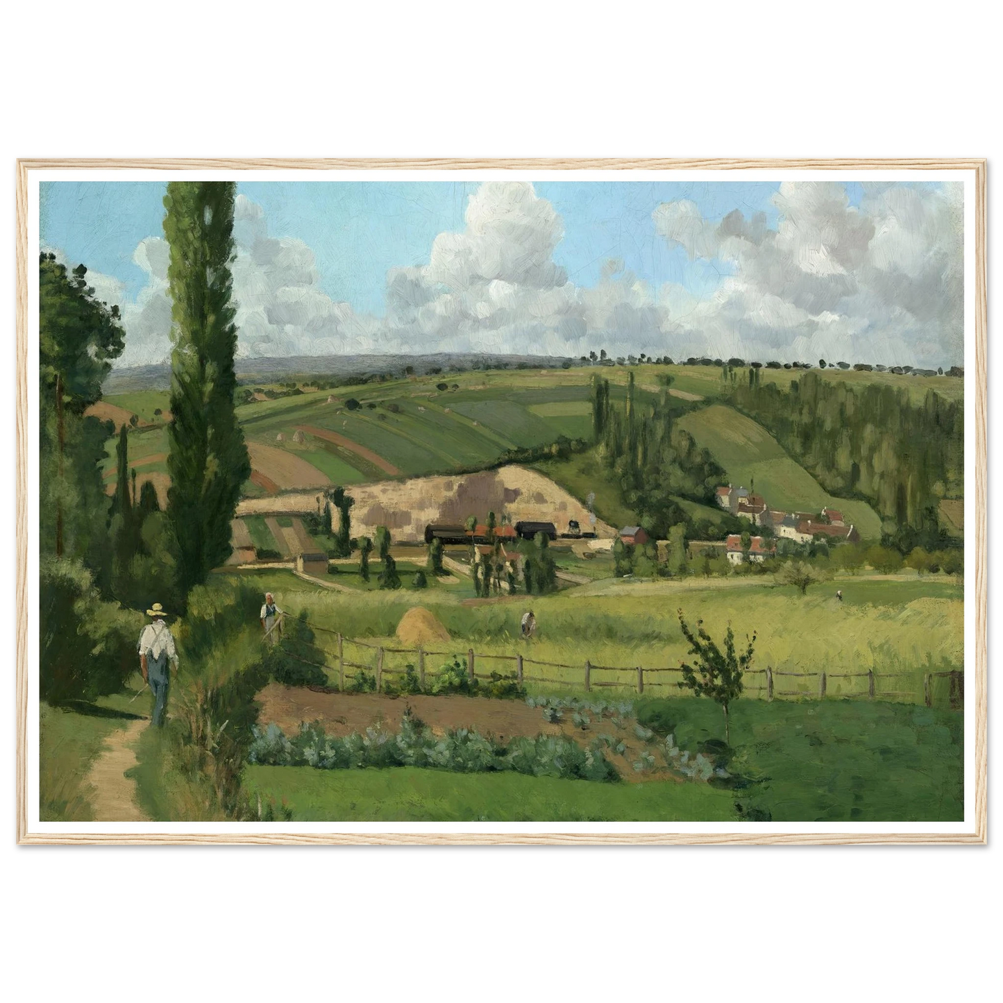 Landscape at Les Pâtis,Pontoise (1868) Art Print | Camille Pissarro-Quipham Collections