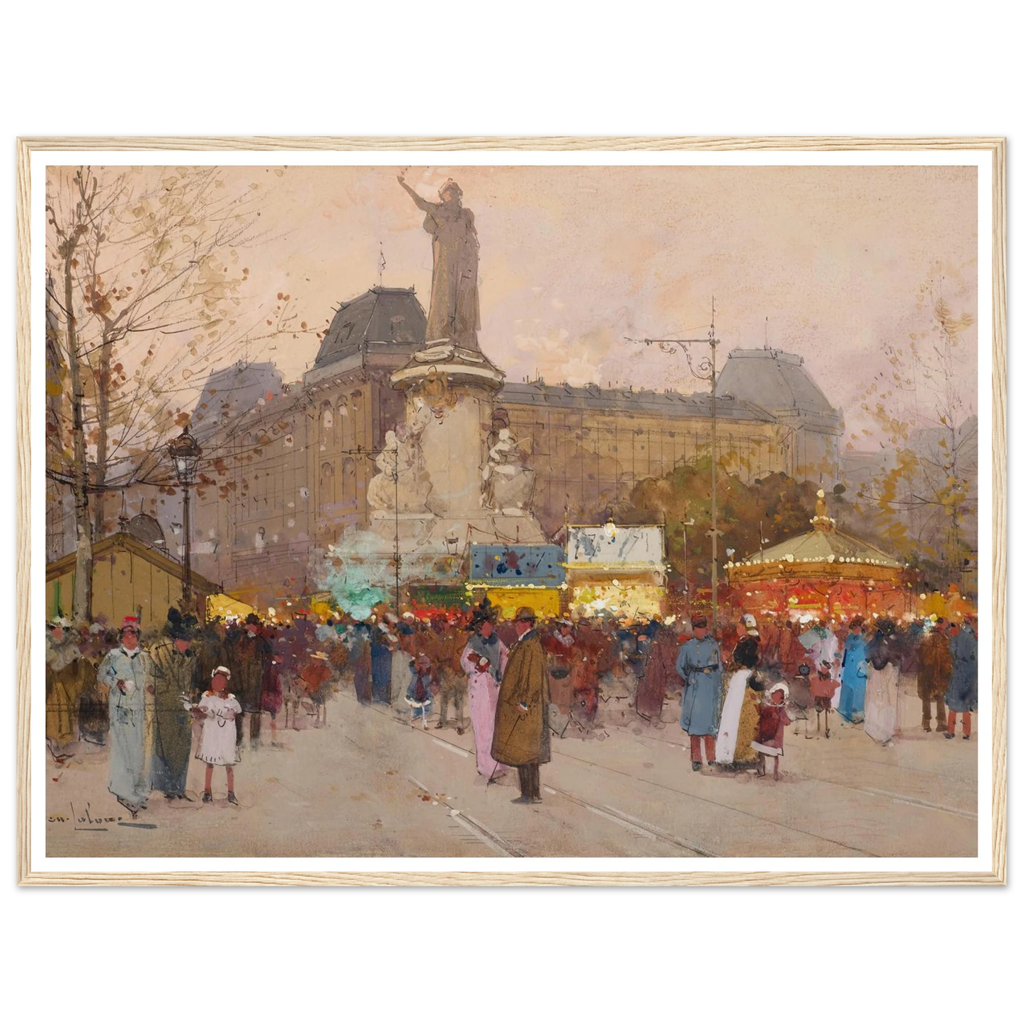 La Place du Republic, Paris Art Print | Eugene Galien Laloue-Quipham Collections