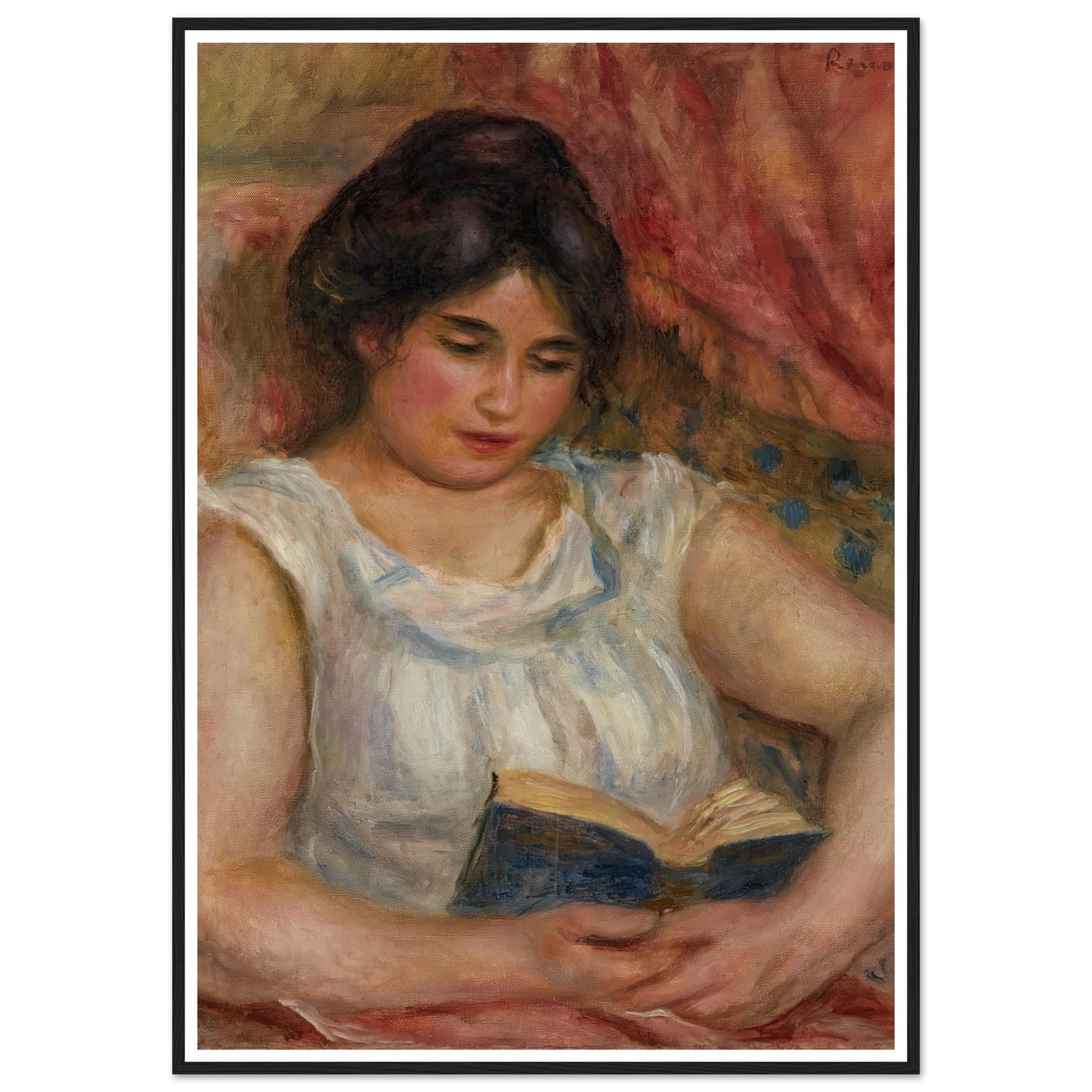 Gabrielle reading (1906) Art Print | Pierre Auguste Renoir-Quipham Collections