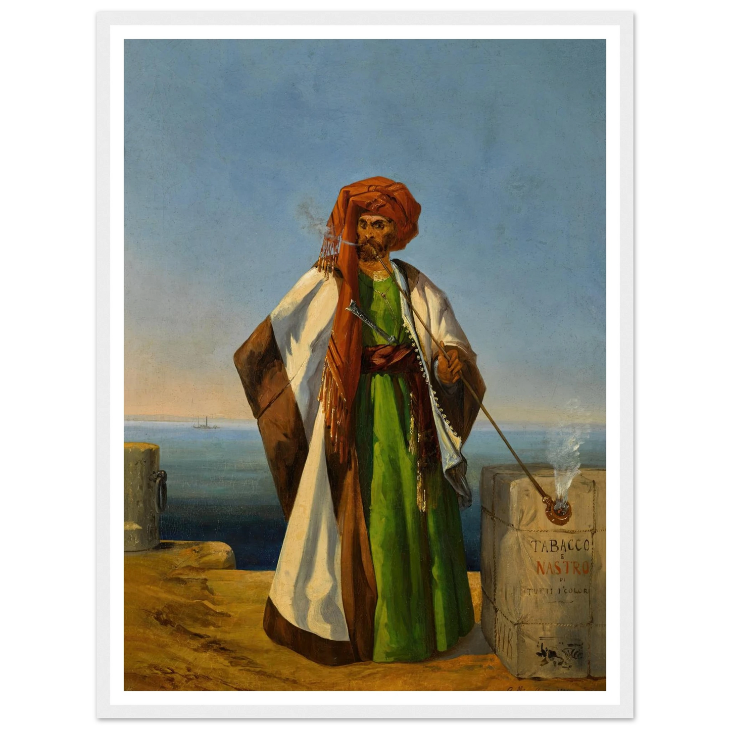 The Tobacco Merchant (1844) Art Print | Ippolito Caffi-Quipham Collections