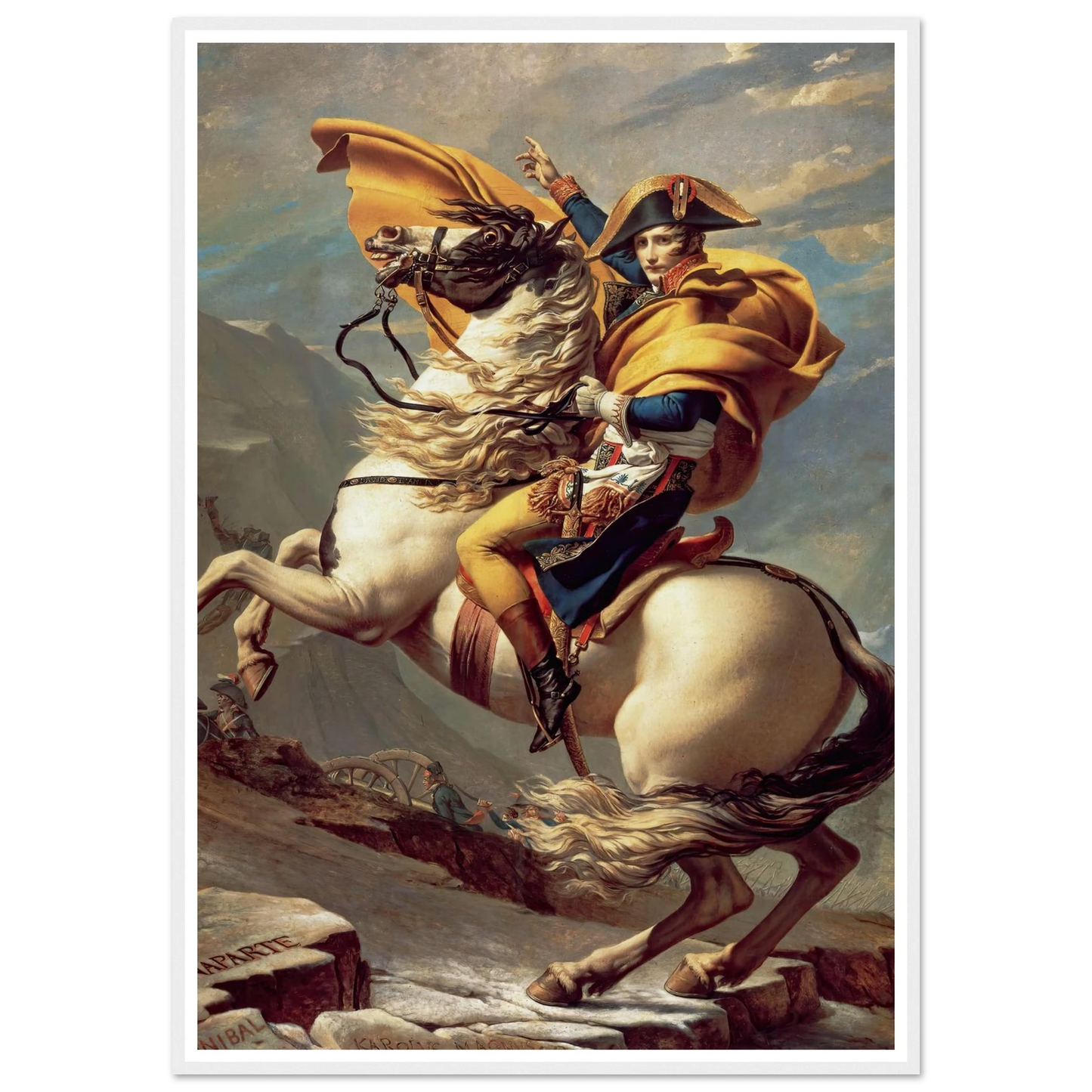 Napoleon Crossing The Alps (1800) Art Print | Jacques Louis David-Quipham Collections
