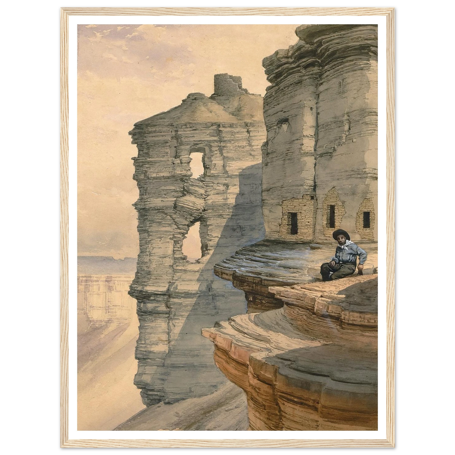 Cliff Houses On The Rio Mancos, Colorado (1878) Art Print | William Henry Holmes-Quipham Collections