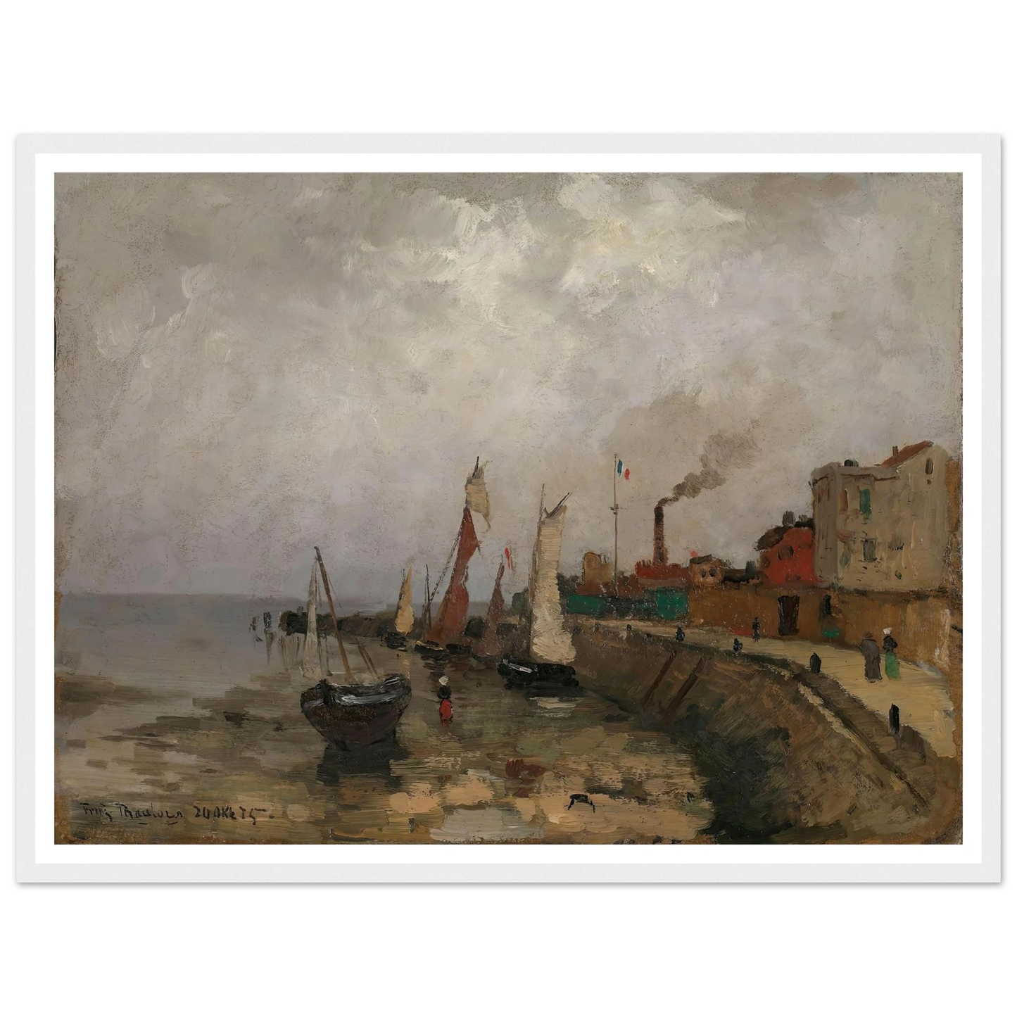 Fransk havn (Le Havre) (1875) Art Print | Frits Thaulow-Quipham Collections