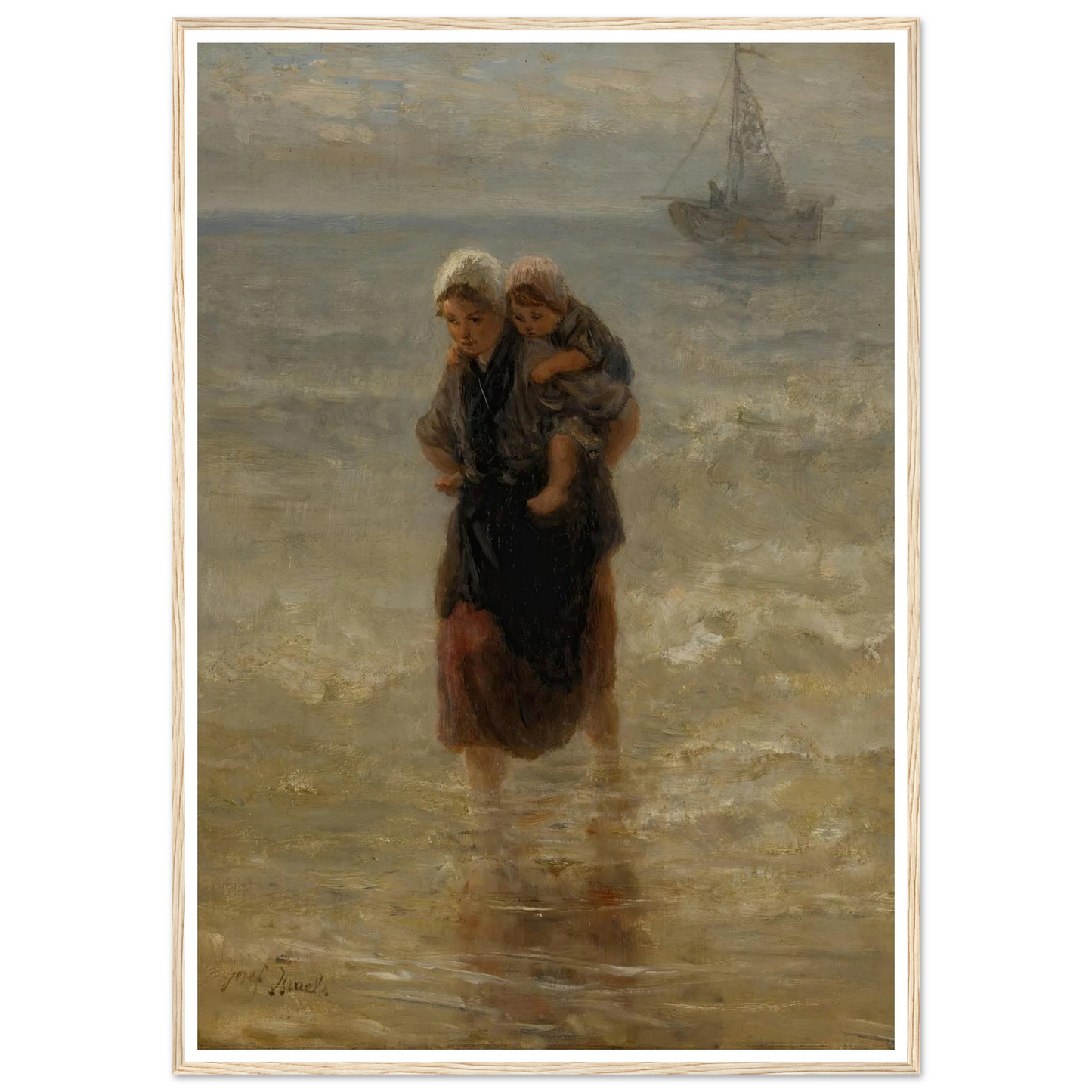 At sea Art Print | Jozef Israels-Quipham Collections