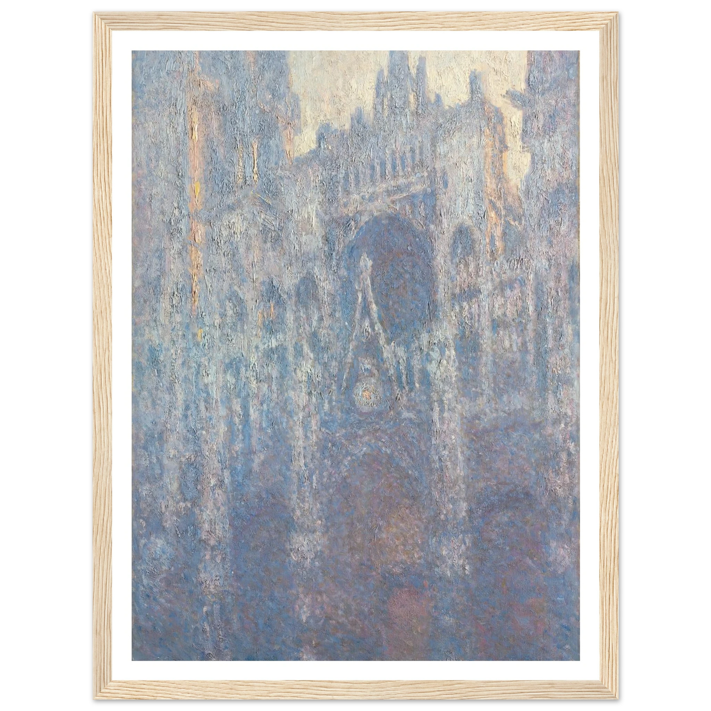 The Portal of Rouen Cathedral in Morning Light (1894) Art Print | Claude Monet-Quipham Collections