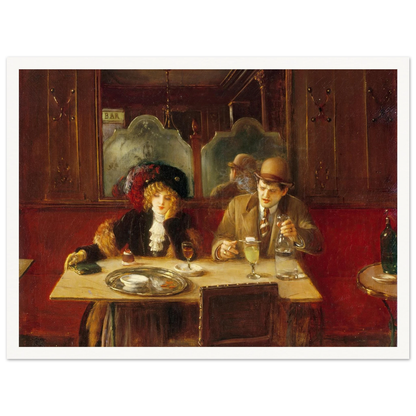 Au café, dit l’Absinthe (1909) Art Print | Jean Beraud-Quipham Collections