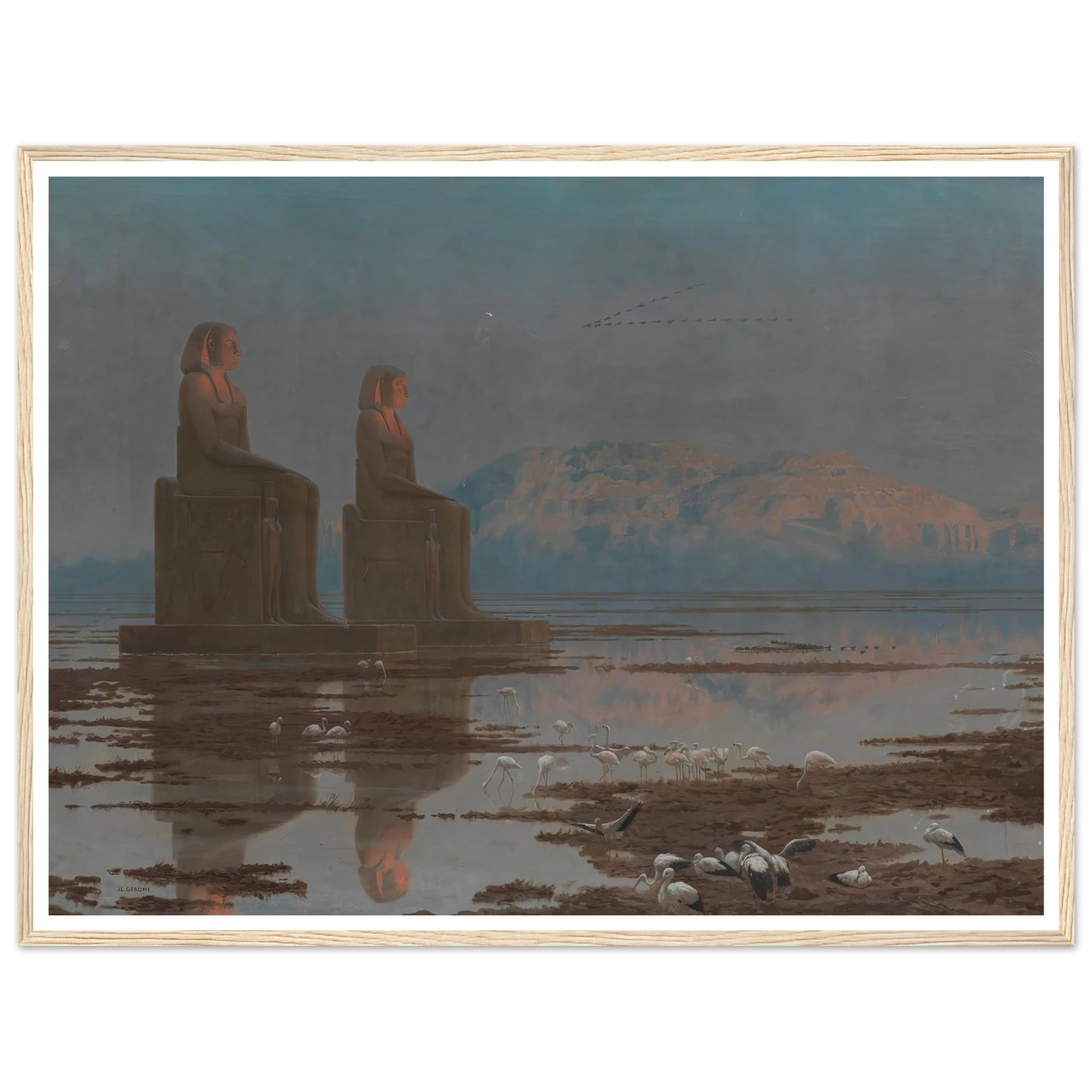 The Nile in flood, Thebes Art Print | Jean Leon Gerome-Quipham Collections