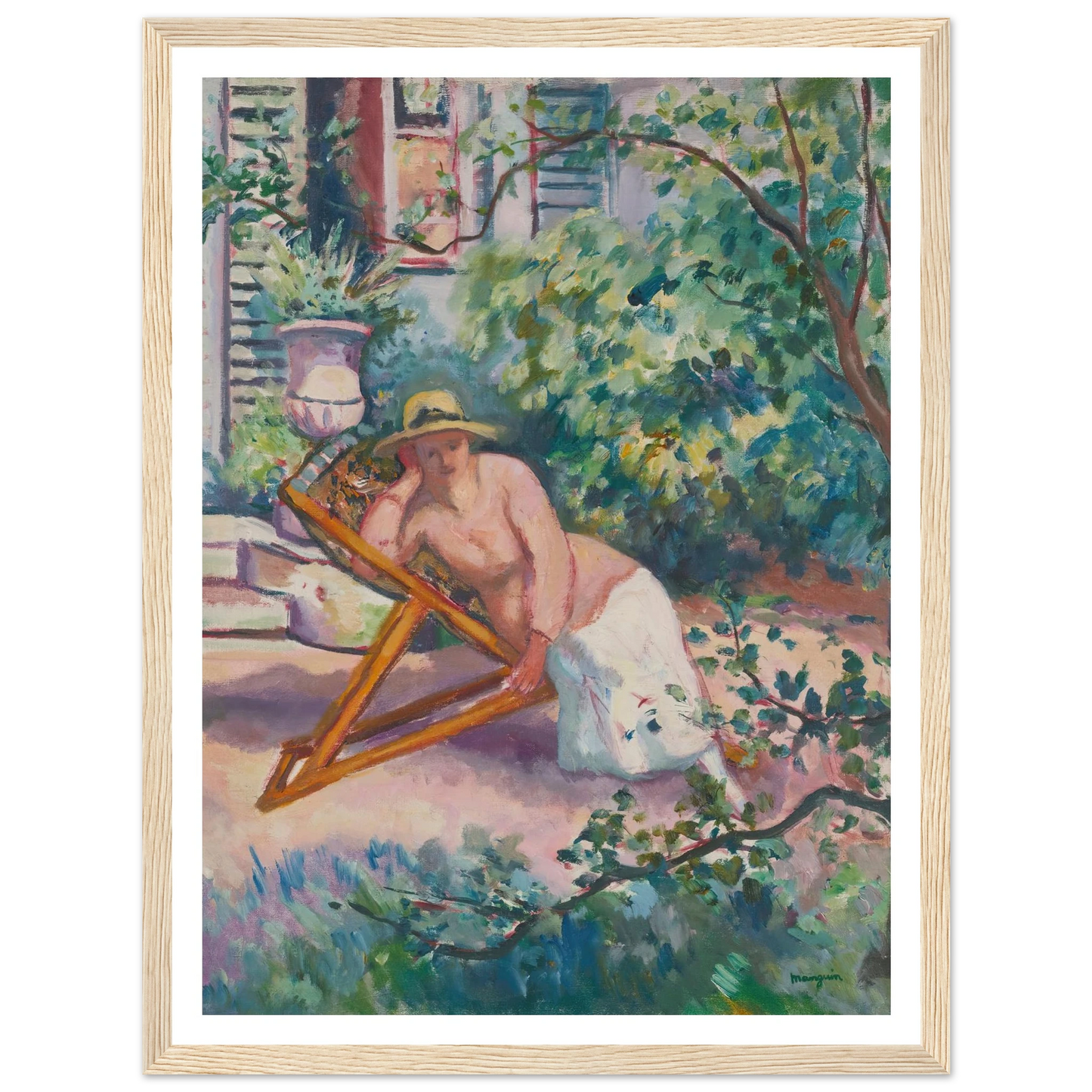 Jeanne Dans Le Jardin De Neuilly (1919) Art Print | Henri Manguin-Quipham Collections