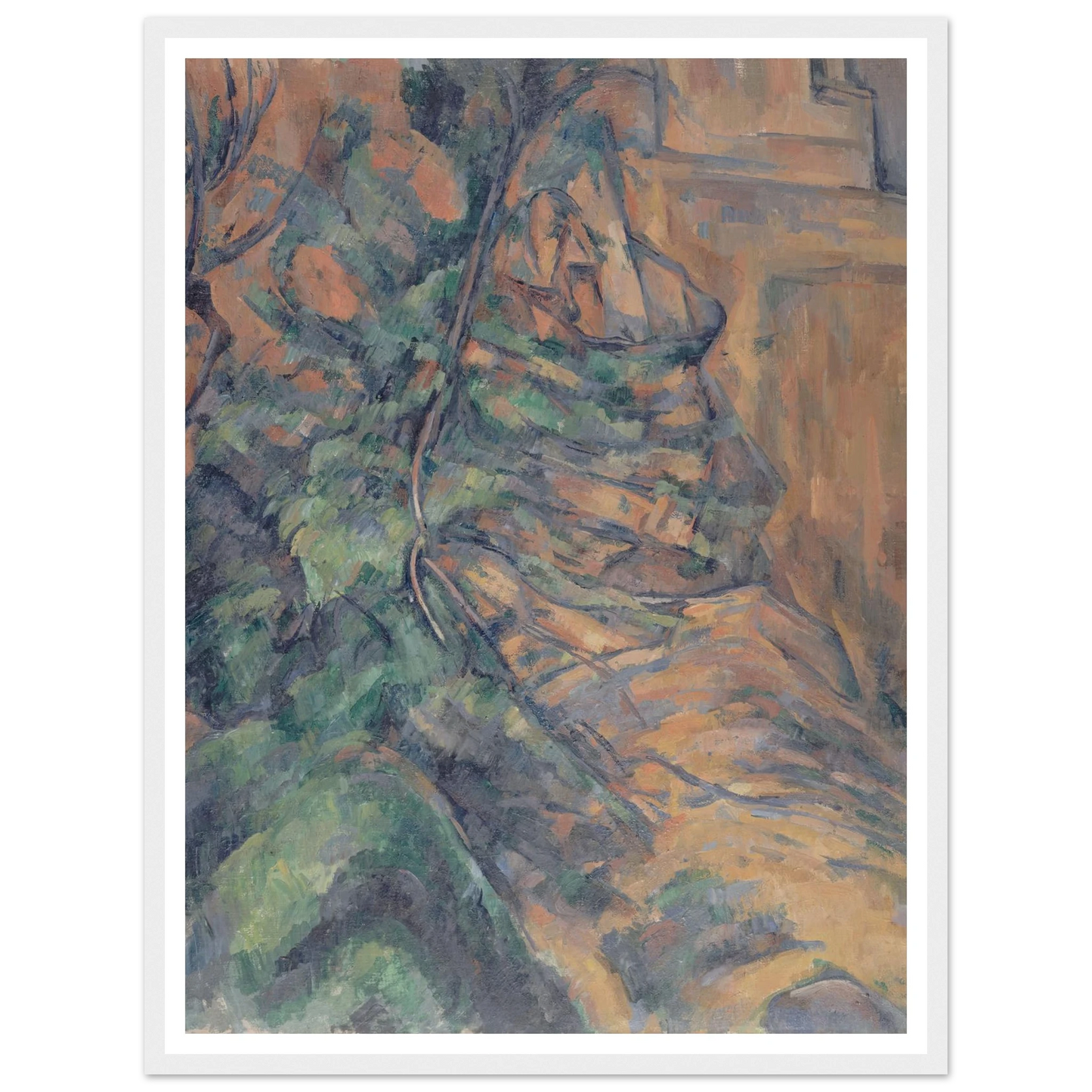 Rochers et branches à Bibémus (1895-1904) Art Print | Paul Cezanne-Quipham Collections