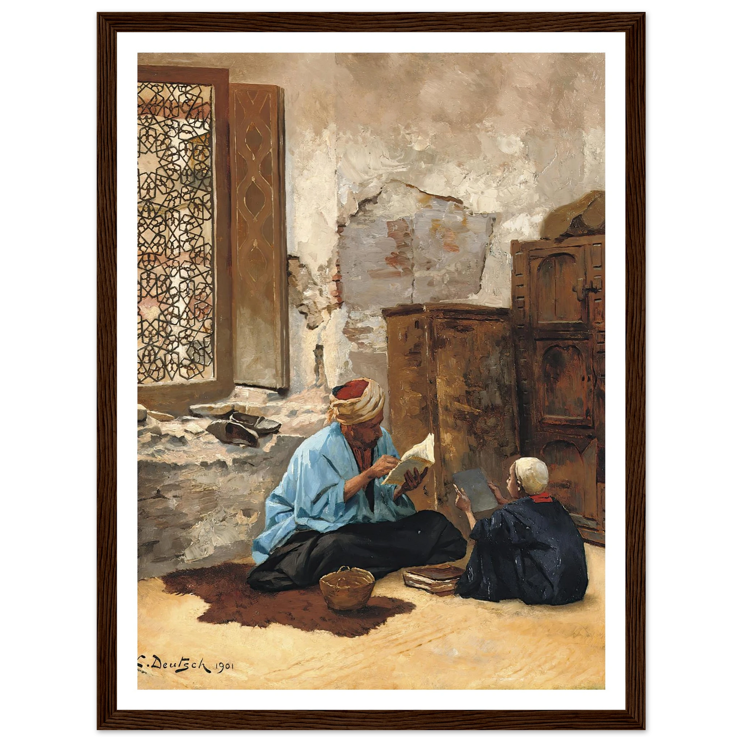 The Lesson (1901) Art Print | Ludwig Deutsch-Quipham Collections