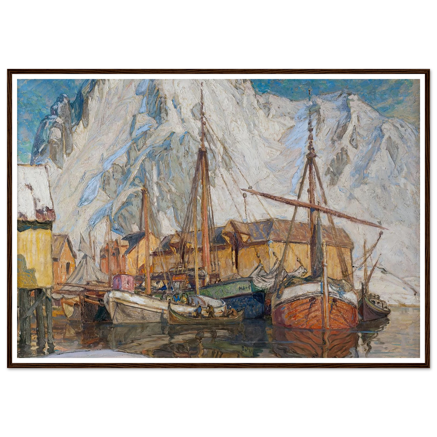 The Harbour at Svolvaer, Lofoten Art Print | Anna Boberg-Quipham Collections
