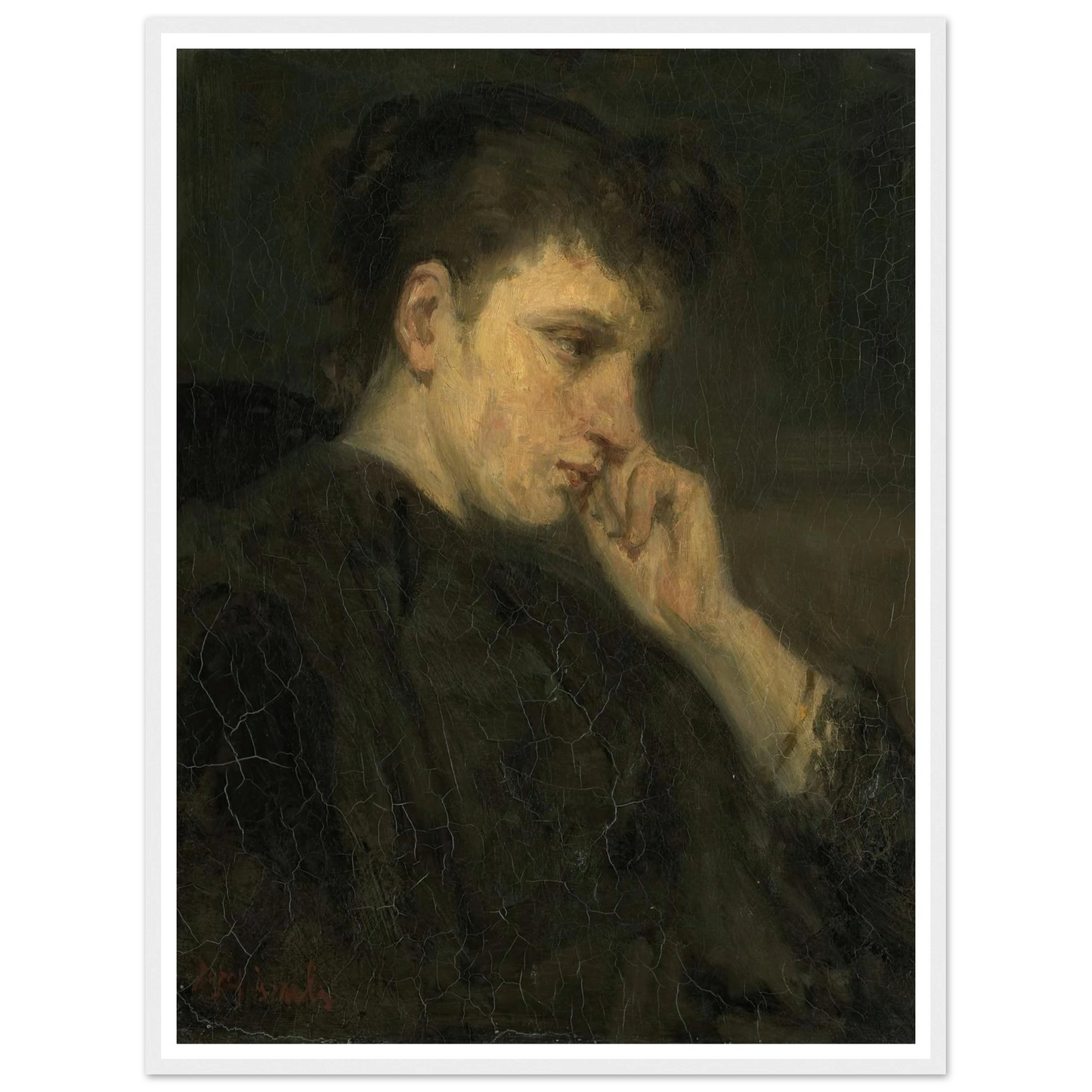 ‘Malancholy’ (1880 - 1899) Art Print | Jozef Israels-Quipham Collections