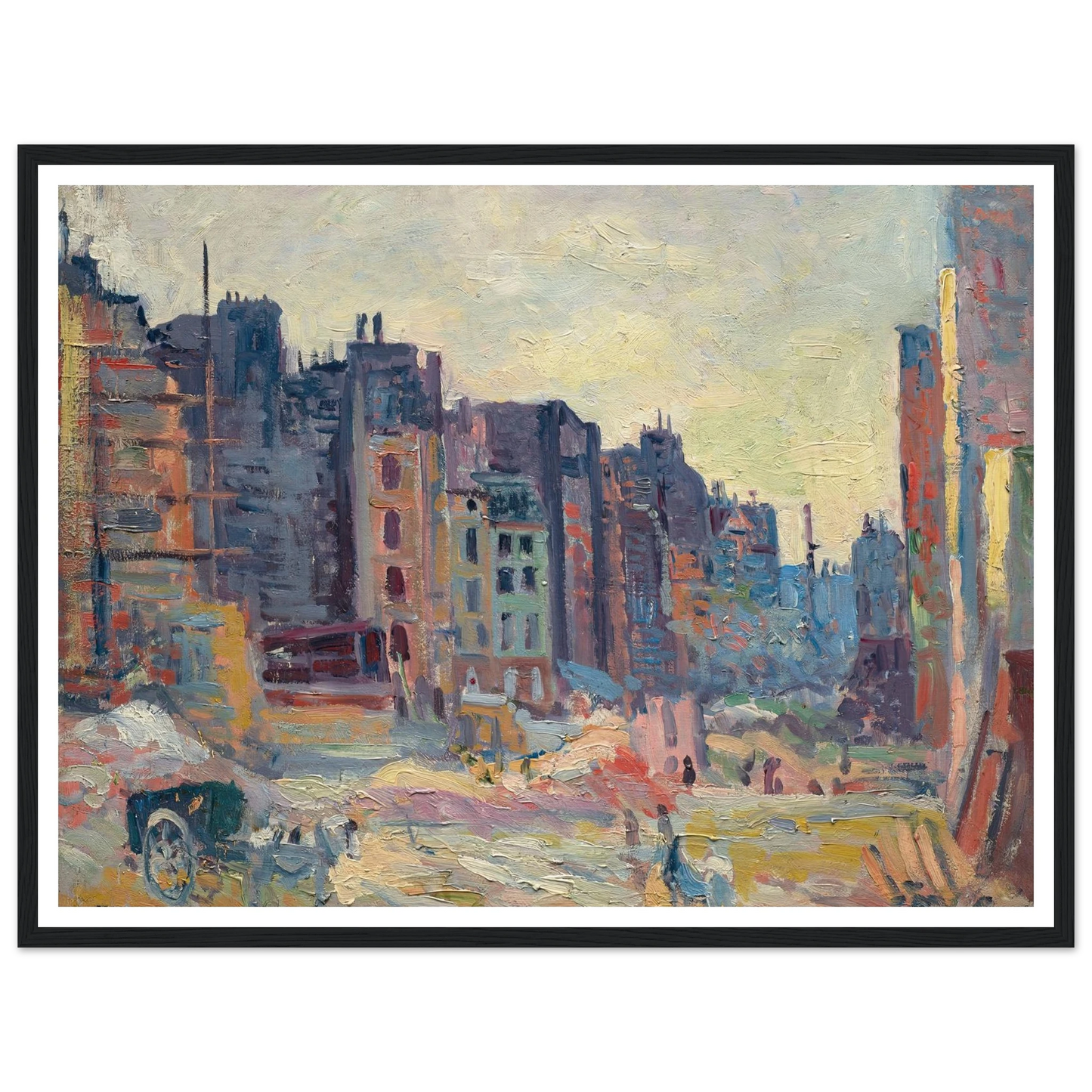 Paris, Le percement de la rue Réaumur (1907-08) Art Print | Maximilien Luce-Quipham Collections