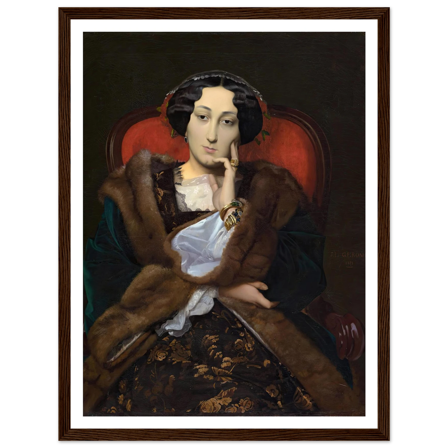 Portrait of a Woman (1851) Art Print | Jean Leon Gerome-Quipham Collections