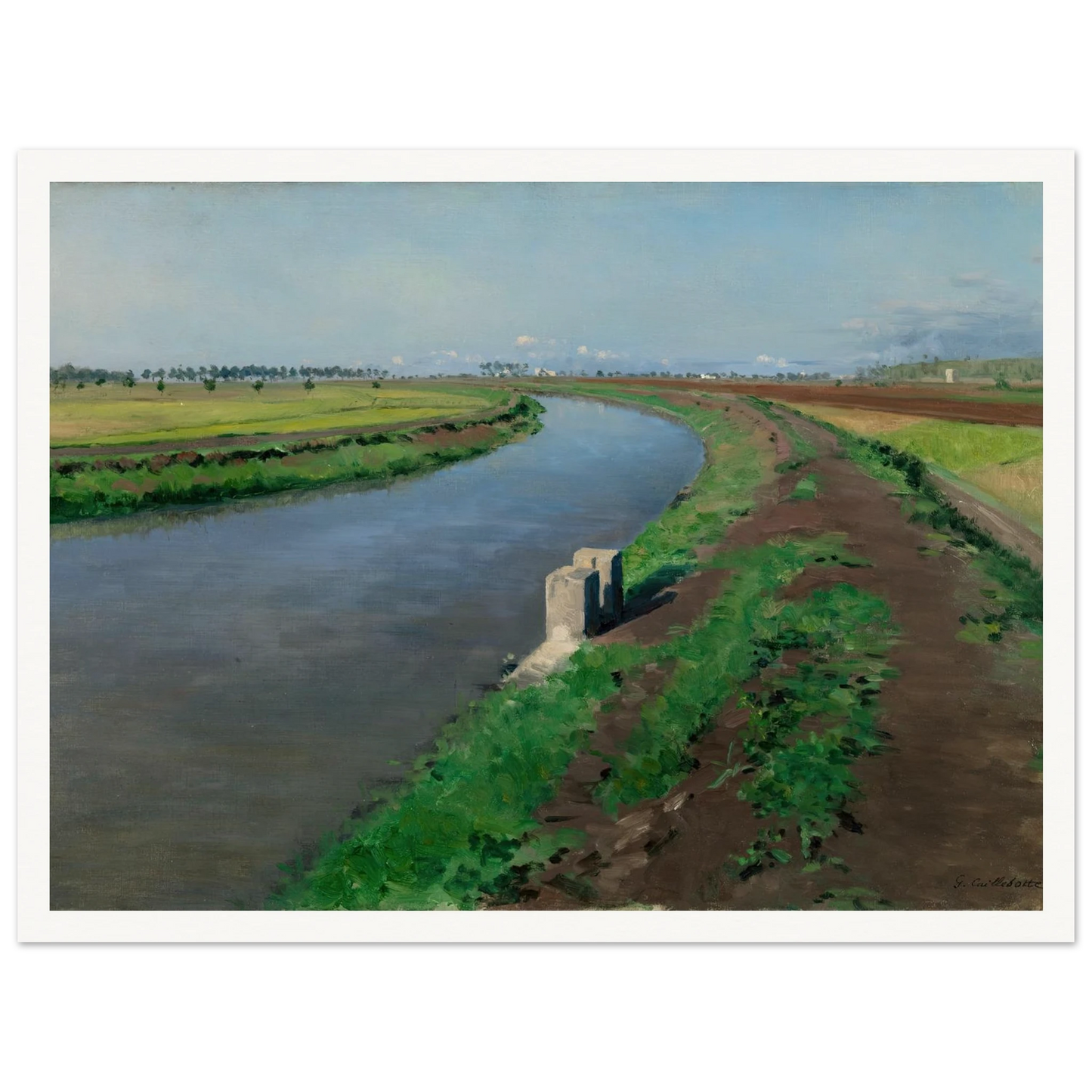 Banks of a Canal, near Naples (c.1872) Art Print | Gustave Caillebotte-Quipham Collections
