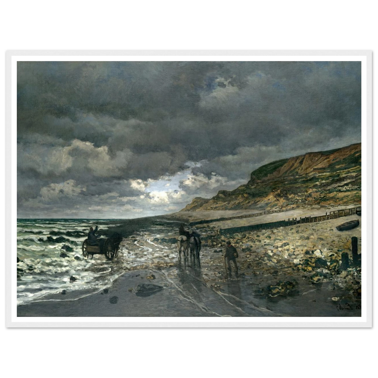 La Pointe de la Hève at Low Tide (1865) Art Print | Claude Monet-Quipham Collections