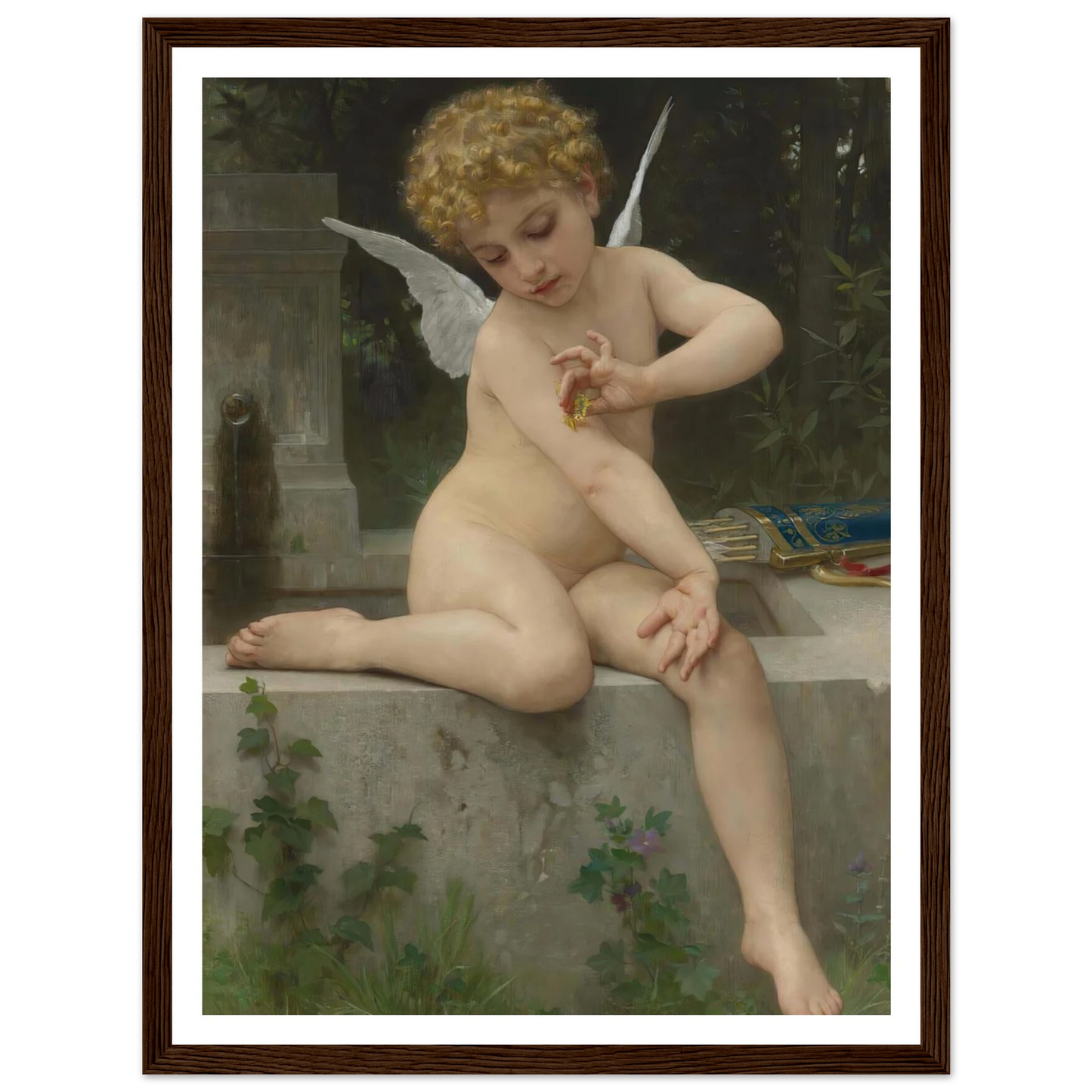 L’amour Au Papillon (1888) Art Print | William Bouguereau-Quipham Collections