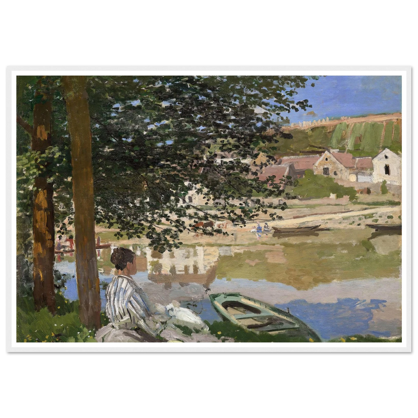 On the Bank of the Seine, Bennecourt (1868) Art Print | Claude Monet-Quipham Collections