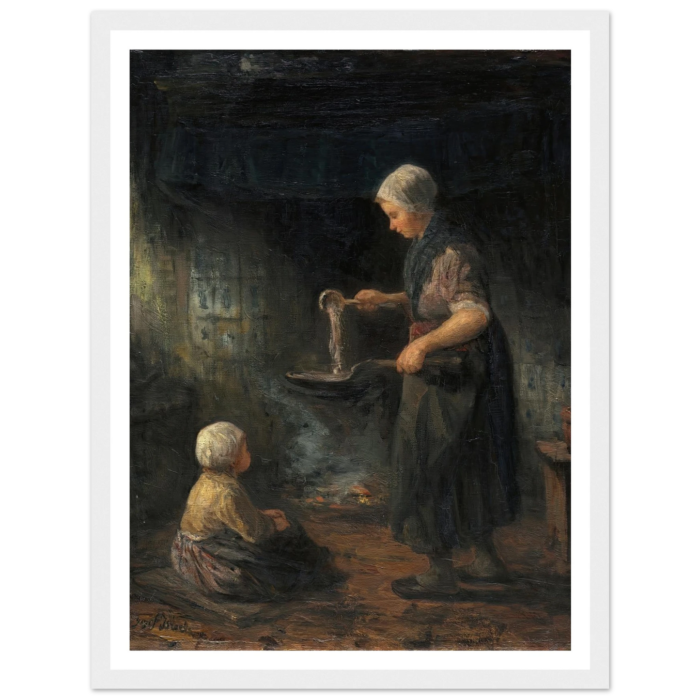 The Pancakes (c. 1875) Art Print | Jozef Israels-Quipham Collections