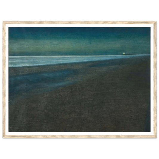 Beachview at night (1905) Art Print | Leon Spilliaert - Framed Poster - 30x40 cm / 12x16″ - Black frame