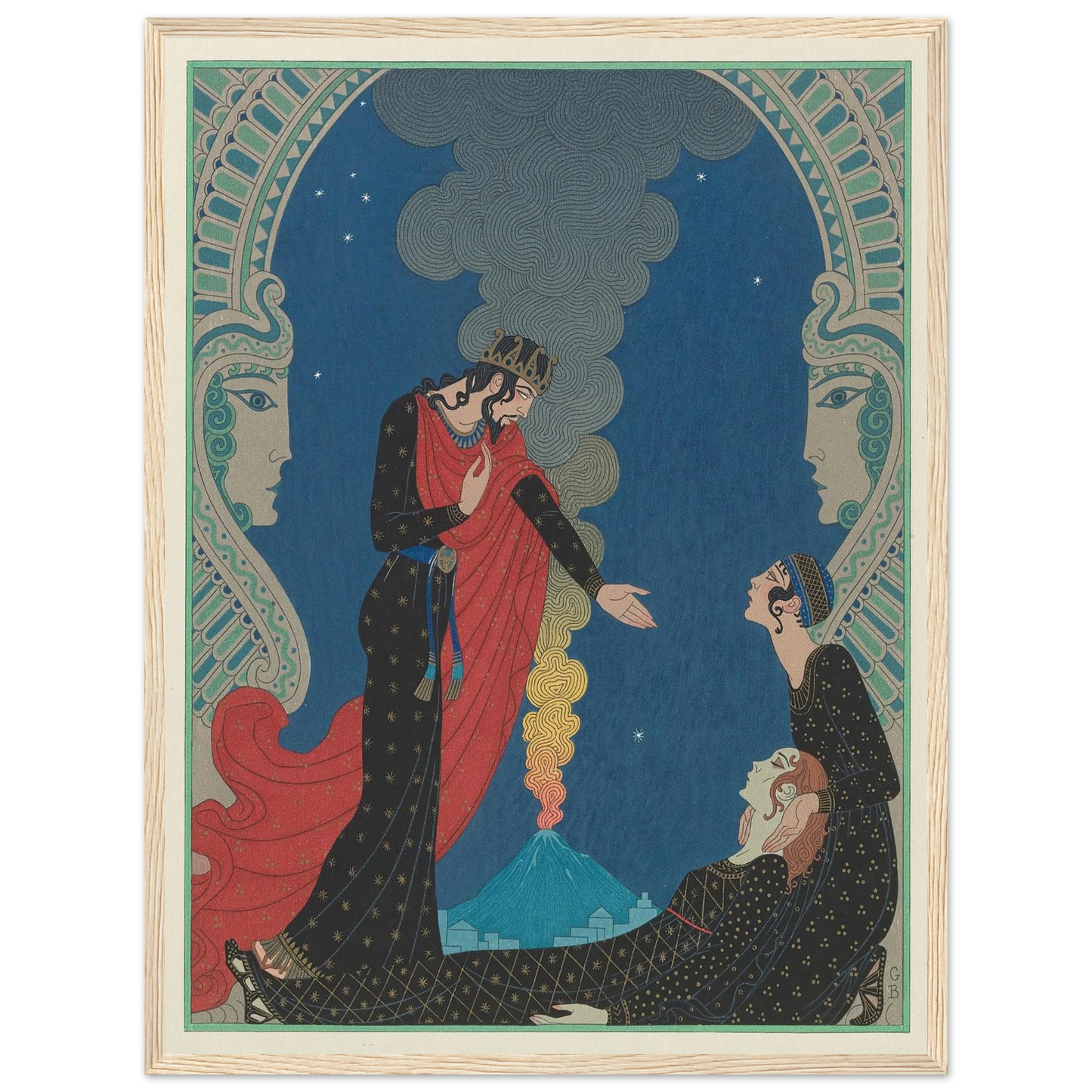 Empedocles and Panthea (1929) Art Print | George Barbier-Quipham Collections