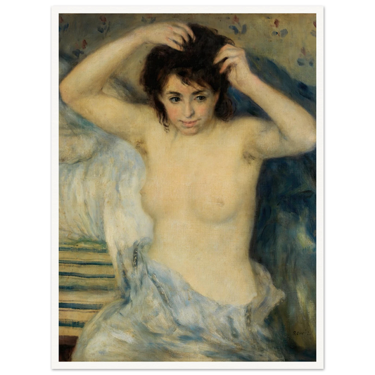 Before the Bath (Avant le bain) (c. 1875) Art Print | Pierre Auguste Renoir - Framed Poster - 30x40 cm / 12x16″ - Black frame