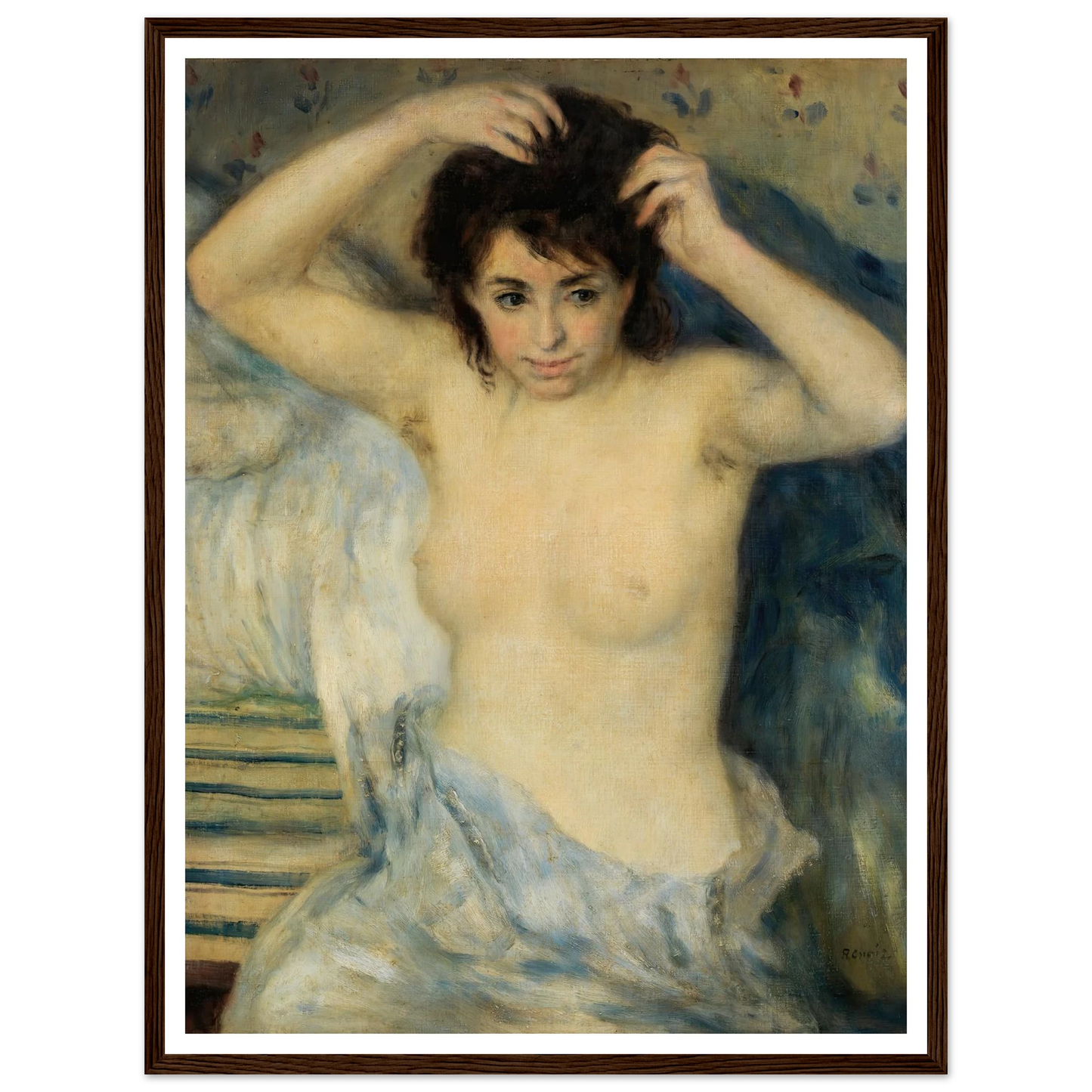 Before the Bath (Avant le bain) (c. 1875) Art Print | Pierre Auguste Renoir - Framed Poster - 30x40 cm / 12x16″ - Black frame