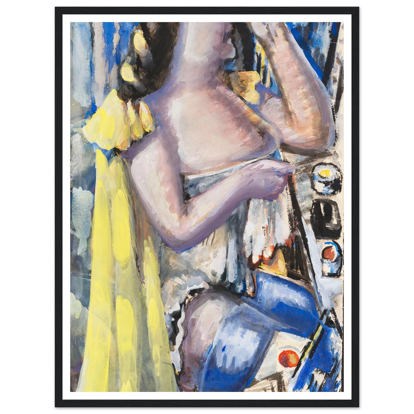 Bei der Toilette (1947) Art Print | Paul Kleinschmidt - Framed Poster - 30x40 cm / 12x16″ - Black frame