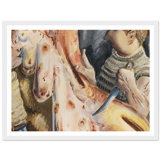 Beim Schlachten (1926) Art Print | Paul Kleinschmidt - Framed Poster - 30x40 cm / 12x16″ - Black frame