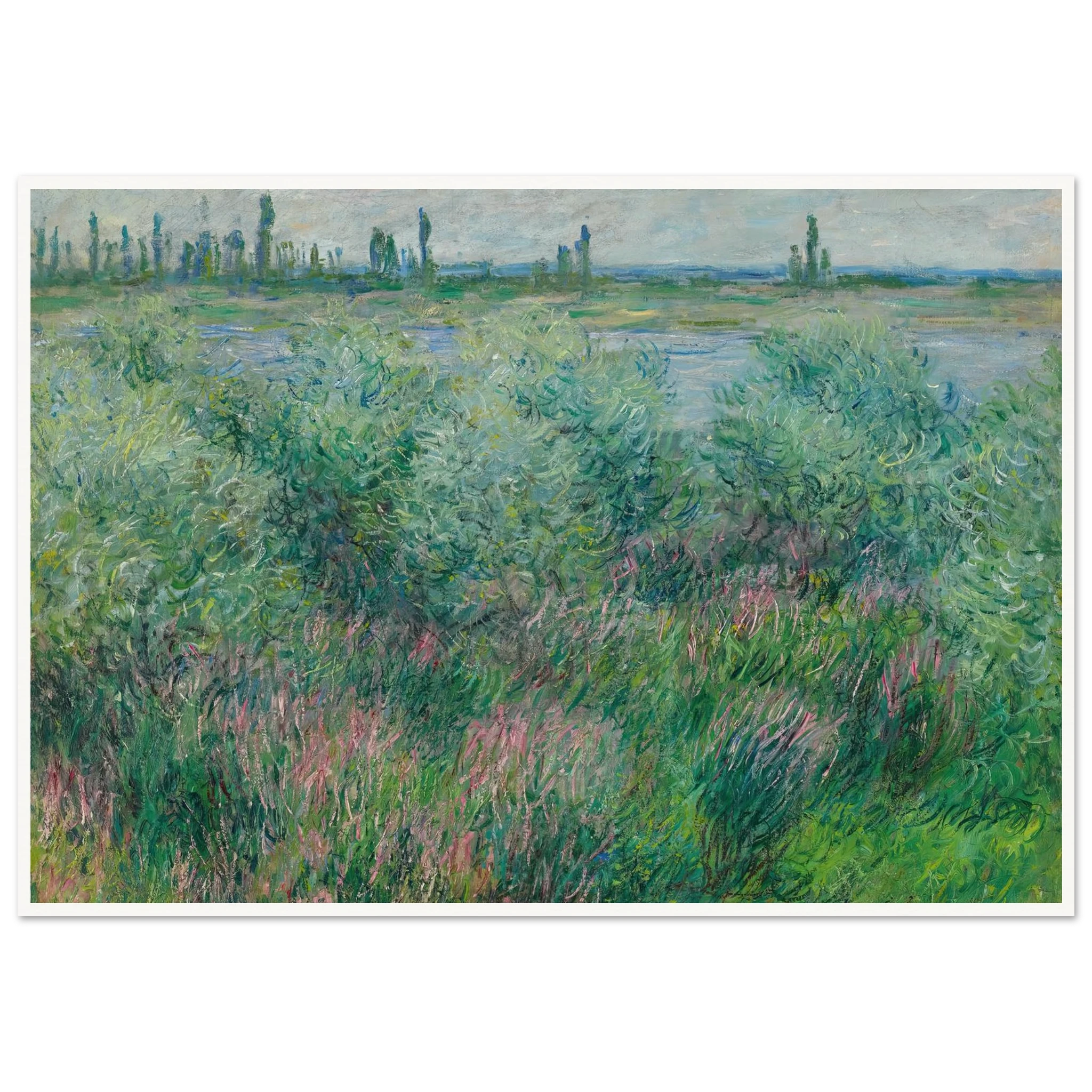 Berges De La Seine Près De Vétheuil (1881) Art Print | Claude Monet ...