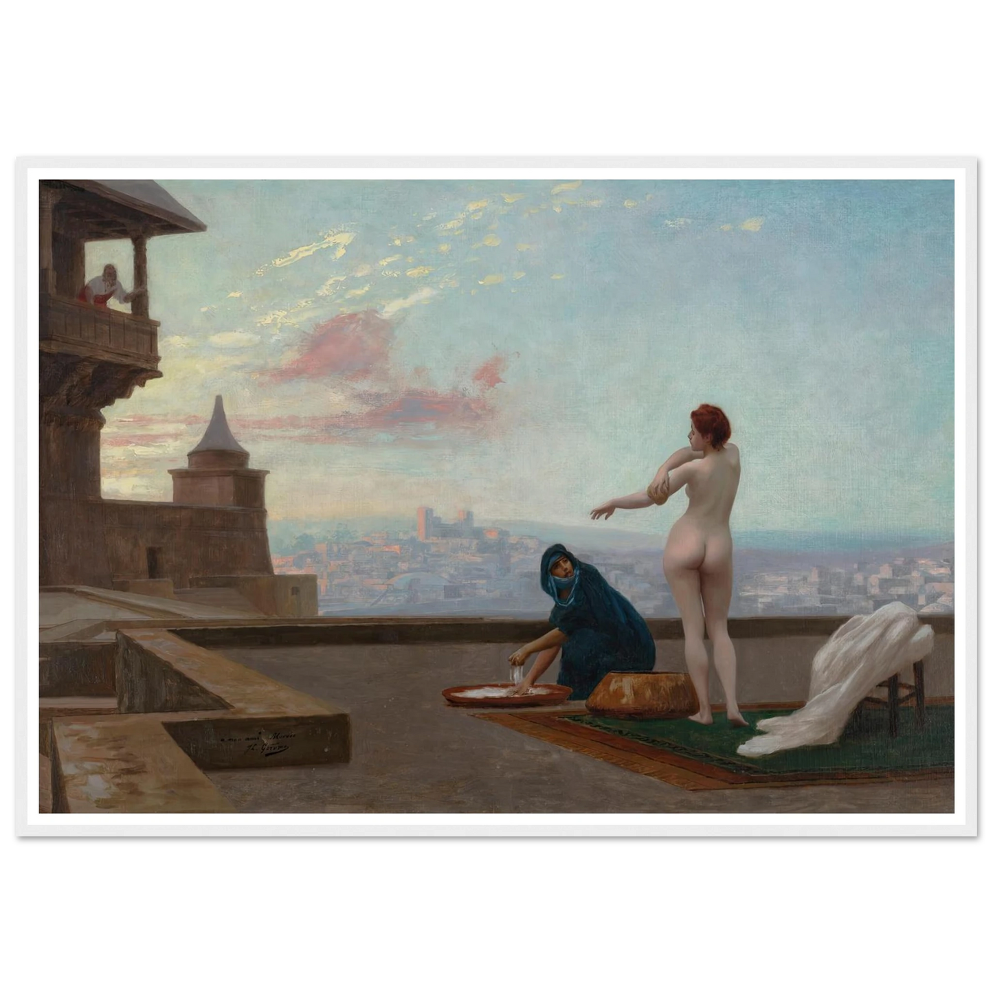 Bethsabée (Bathsheba) (circa 1889) Art Print | Jean Leon Gerome - Framed Poster - 30x40 cm / 12x16″ - Black frame