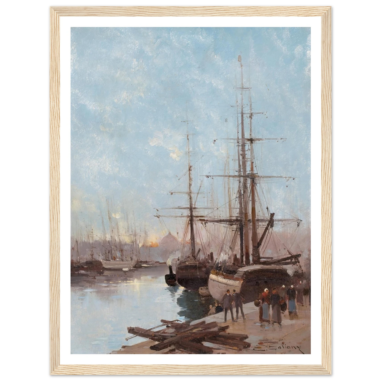 Harbor Scene Art Print | Eugene Galien Laloue-Quipham Collections