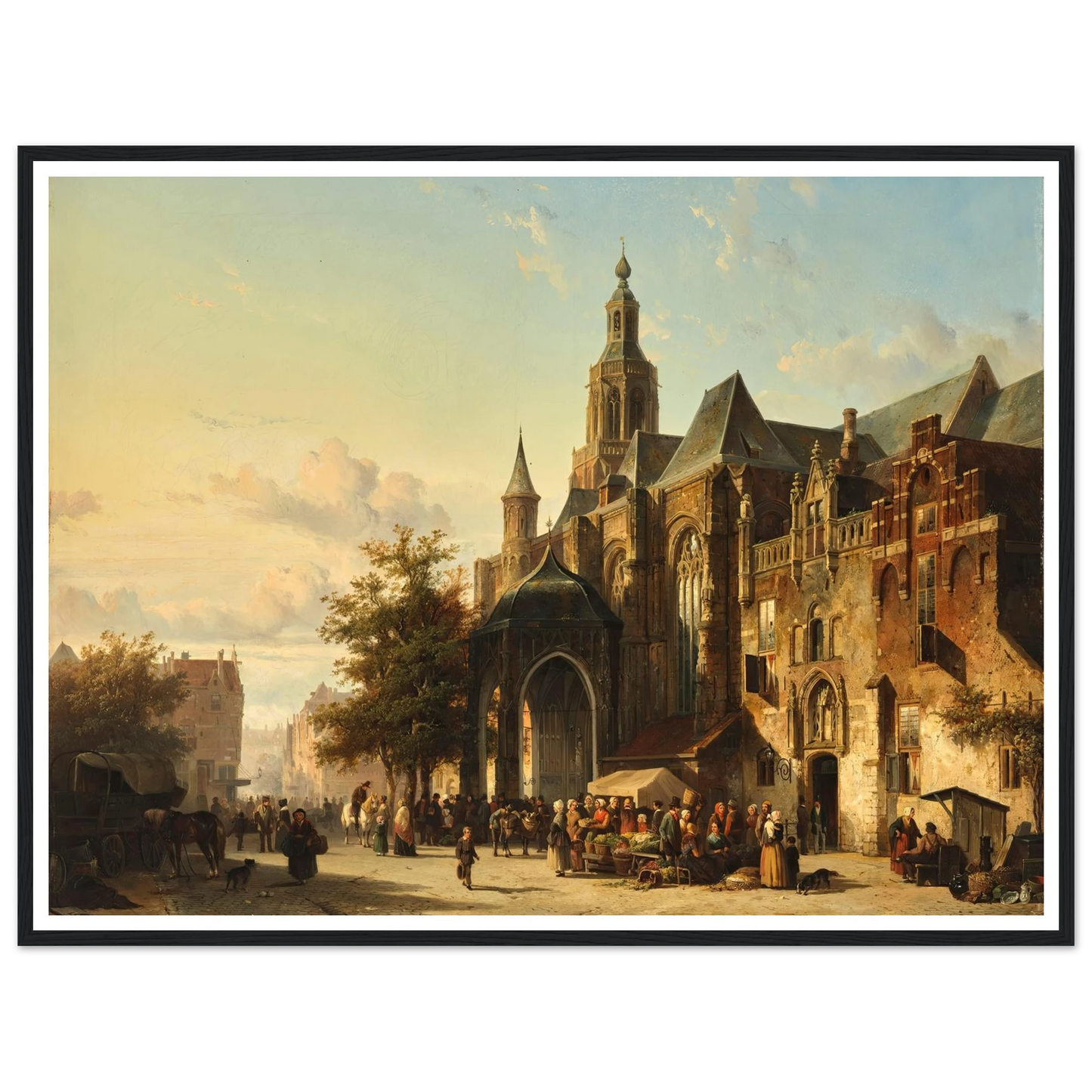 Market Square, Nijmegen (1849) Art Print | Cornelis Springer-Quipham Collections