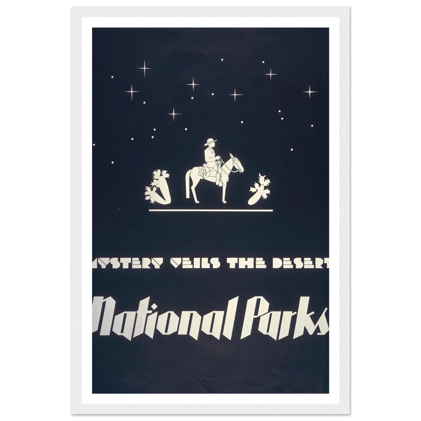 Mystery veils the desert – National parks (1930) Art Print | Dorothy Waugh-Quipham Collections
