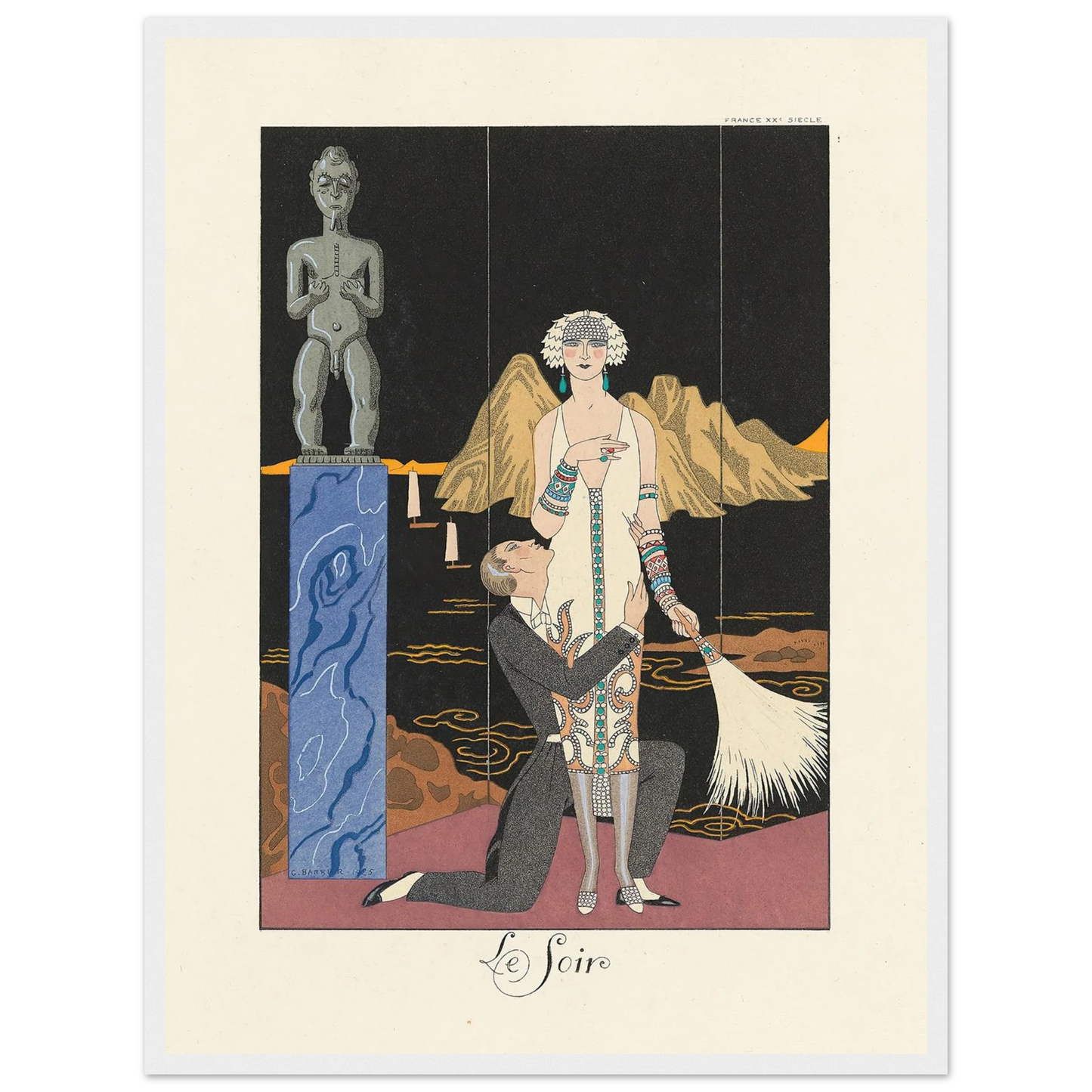 Le Soir (Evening) (1922–1926) Art Print | George Barbier-Quipham Collections