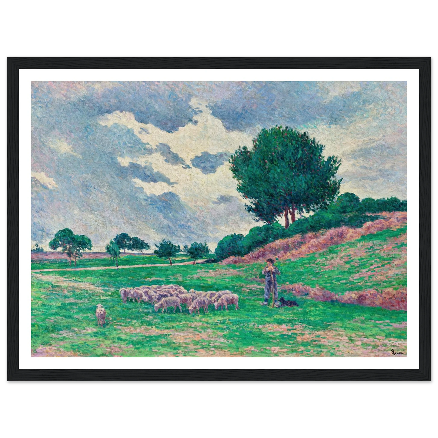 Méréville, le troupeau de moutons (1902-1903) Art Print | Maximilien Luce-Quipham Collections